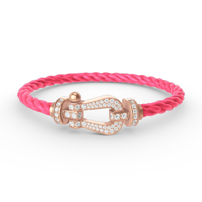 [ORA]FORCE LARGE HORSESHOE FULL DIAMOND BRACELET ROSE GOLD