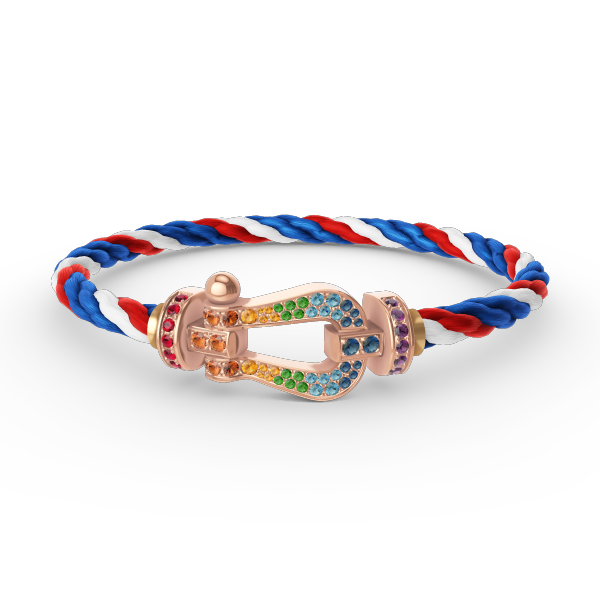 [ORA]FORCE LARGE HORSESHOE  COLORED DIAMOND BRACELET ROSE GOLD