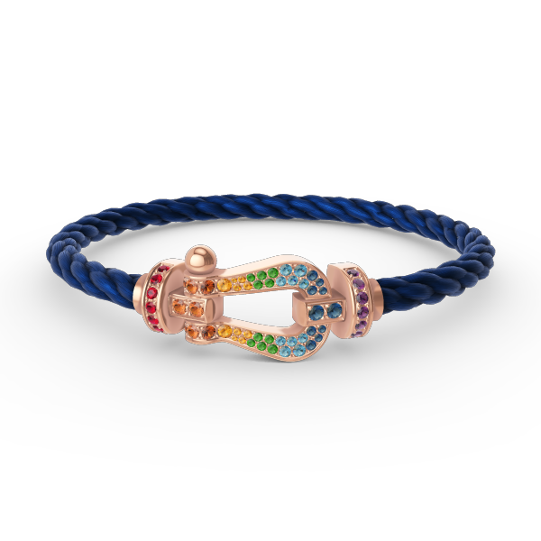 [ORA]FORCE LARGE HORSESHOE  COLORED DIAMOND BRACELET ROSE GOLD
