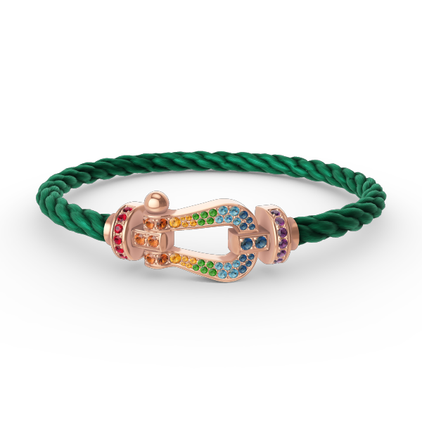[ORA]FORCE LARGE HORSESHOE  COLORED DIAMOND BRACELET ROSE GOLD