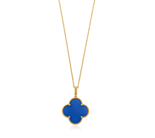 [ORA]CLOVER 25MM NECKLACE TURQUOISE ROSE GOLD