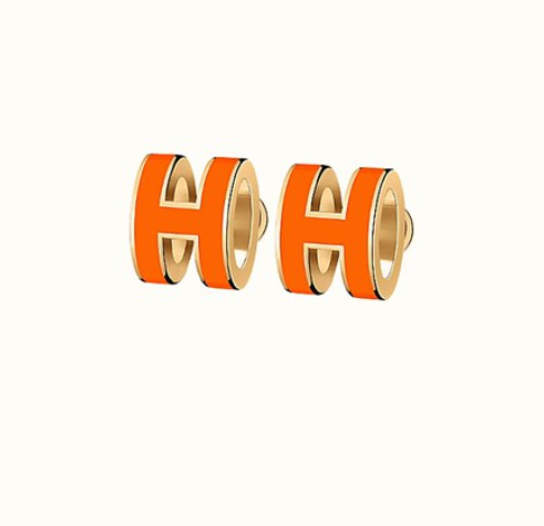 [ORA]MINI POP H EARRINGS ORANGE