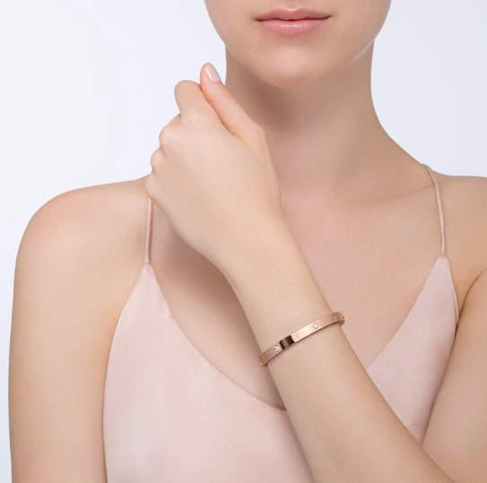 [ORA]LOVE BRACELET 6.1MM 4 DIAMONDS