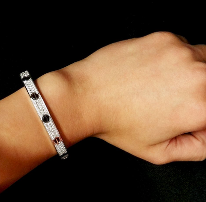 [ORA]LOVE BRACELET 6.1MM DIAMOND-PAVED CERAMIC