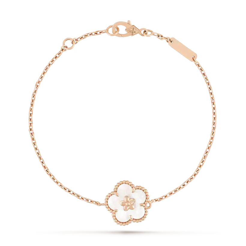 [ORA]LUCKY WHITE MOP PLUM BLOSSOM  BRACELET