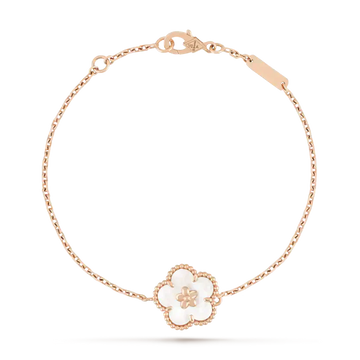 [ORA]LUCKY WHITE MOP PLUM BLOSSOM  BRACELET