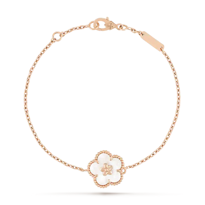 [ORA]LUCKY WHITE MOP PLUM BLOSSOM  BRACELET