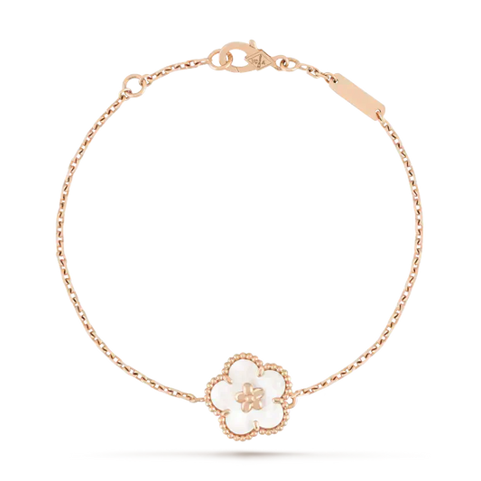 [ORA]LUCKY WHITE MOP PLUM BLOSSOM  BRACELET