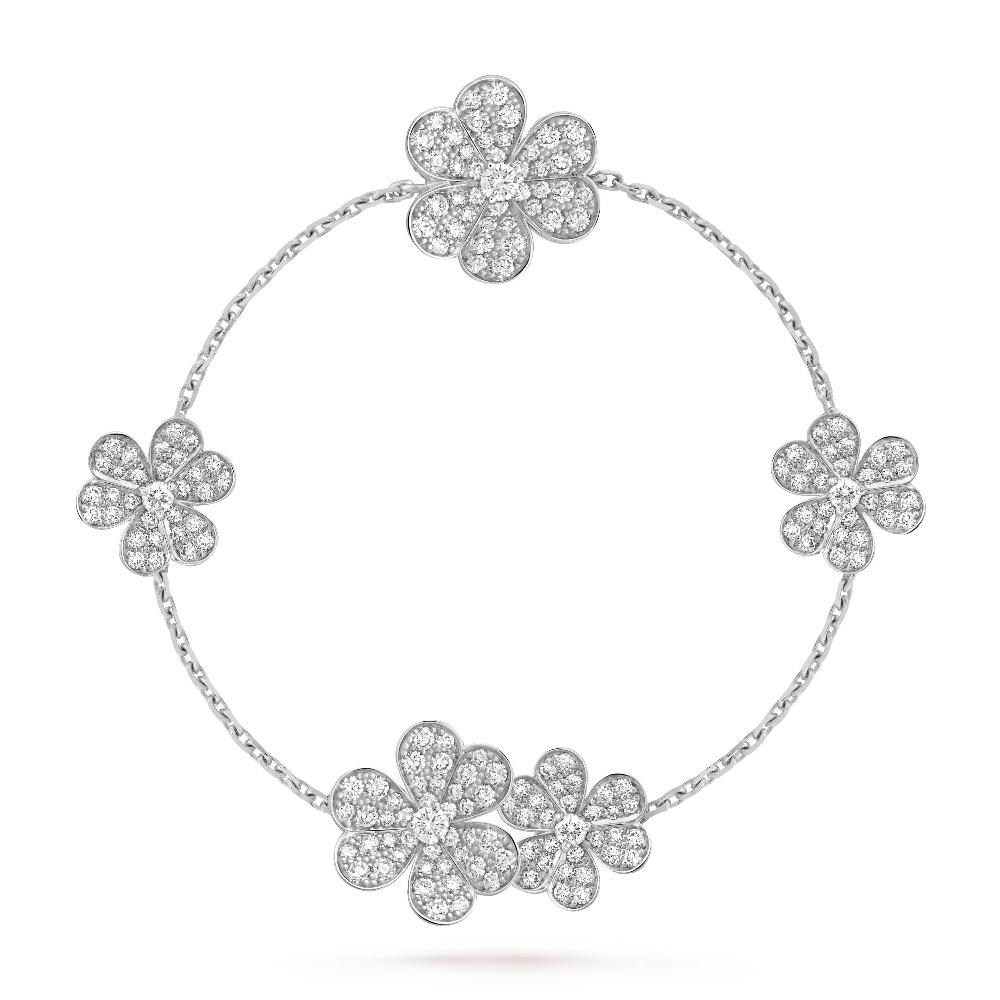 [ORA]FRIVOLE SILVER 5 FLOWERS BRACELET