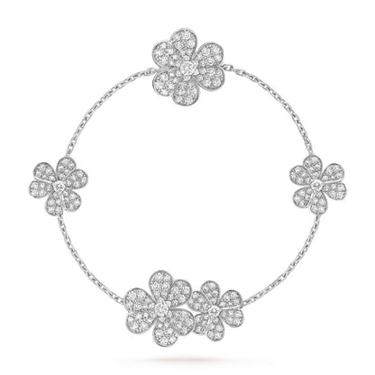 [ORA]FRIVOLE SILVER 5 FLOWERS BRACELET