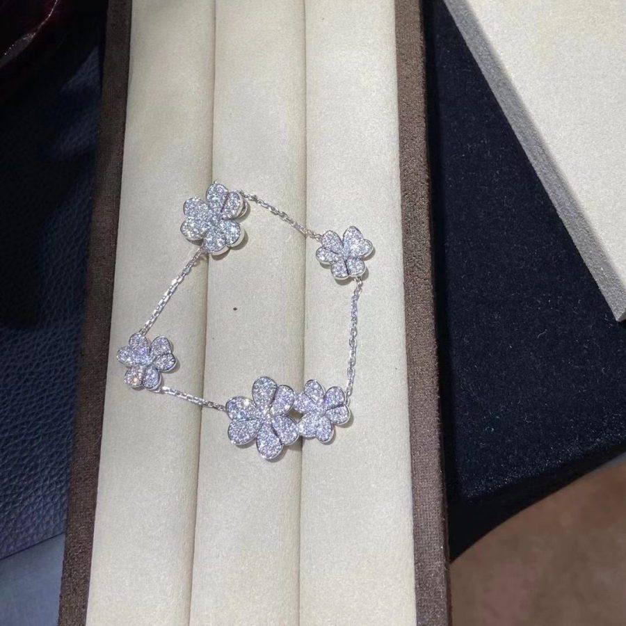 [ORA]FRIVOLE SILVER 5 FLOWERS BRACELET