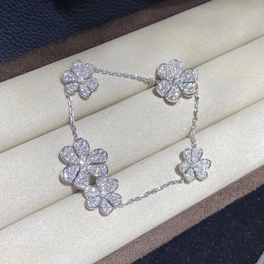 [ORA]FRIVOLE SILVER 5 FLOWERS BRACELET
