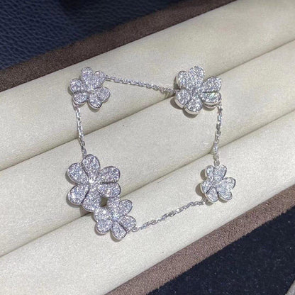[ORA]FRIVOLE SILVER 5 FLOWERS BRACELET