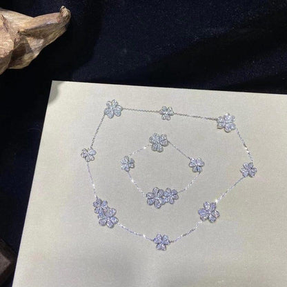 [ORA]FRIVOLE SILVER 5 FLOWERS BRACELET
