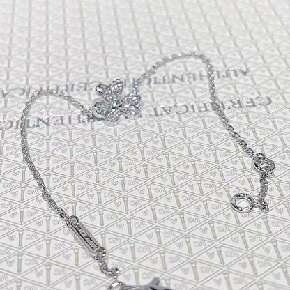 [ORA]FRIVOLE SILVER FLOWER DIAMOND BRACELET