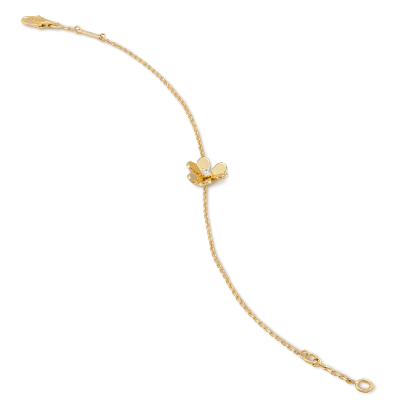 [ORA]FRIVOLE GOLD FLOWER PINK MALACHITE BRACELET