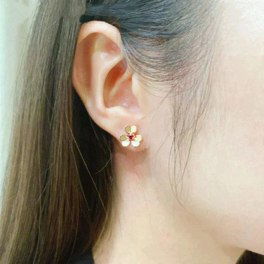 [ORA]FRIVOLE  FLOWER PINK EARRINGS