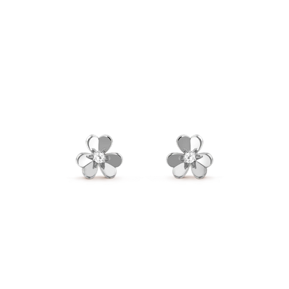 [ORA]FRIVOLE MINI SILVER FLOWER EARRINGS