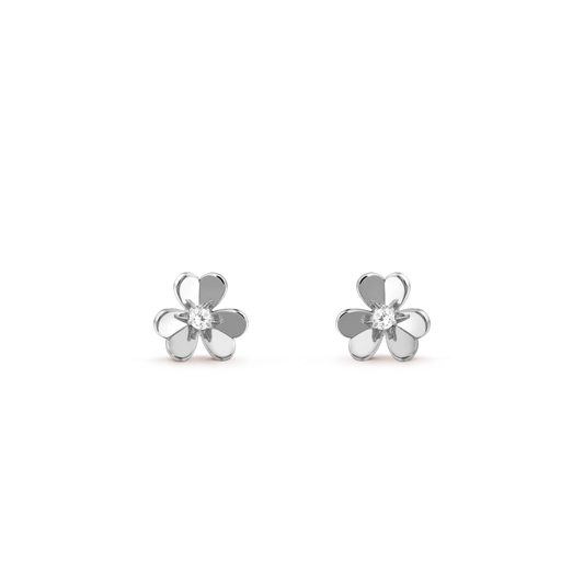[ORA]FRIVOLE MINI SILVER FLOWER EARRINGS