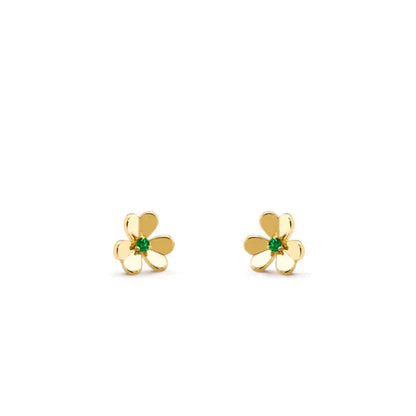 [ORA]FRIVOLE  FLOWER MALACHITE EARRINGS