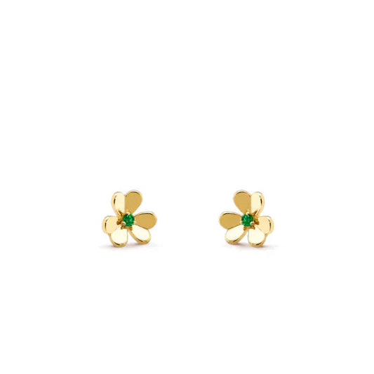 [ORA]FRIVOLE  FLOWER MALACHITE EARRINGS