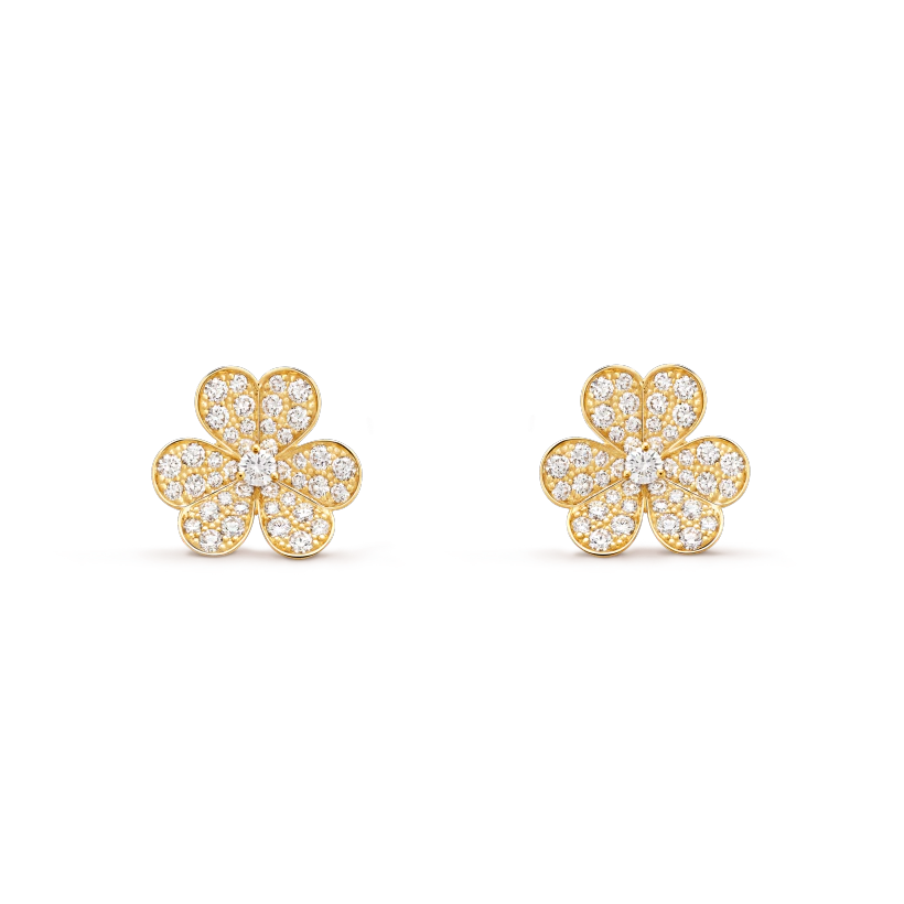[ORA]FRIVOLE GOLD FLOWER DIAMOND EARRINGS