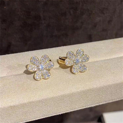 [ORA]FRIVOLE GOLD FLOWER DIAMOND EARRINGS