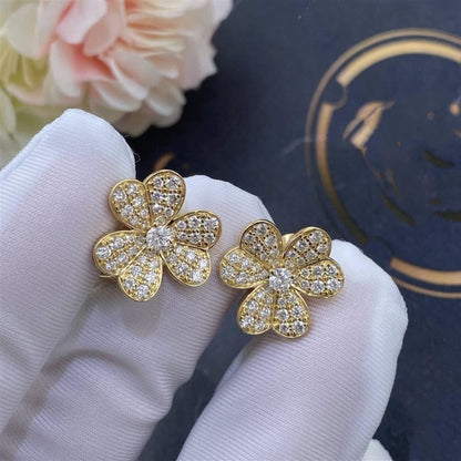 [ORA]FRIVOLE GOLD FLOWER DIAMOND EARRINGS