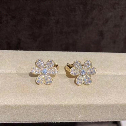 [ORA]FRIVOLE GOLD FLOWER DIAMOND EARRINGS