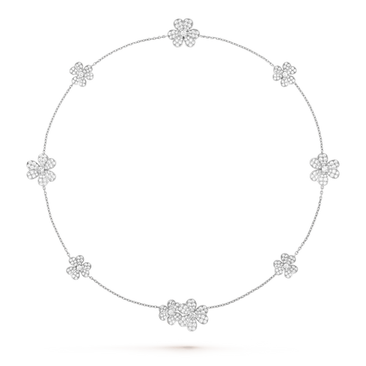 [ORA]FRIVOLE SILVER 9 FLOWERS NECKLACE