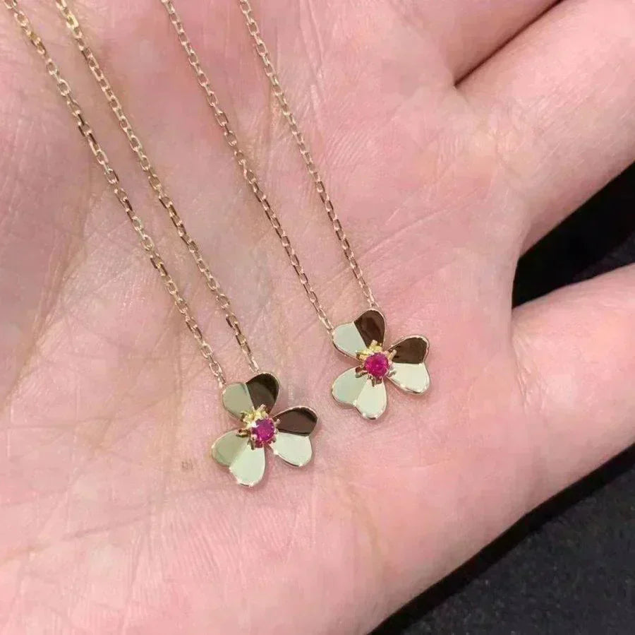[ORA]FRIVOLE GOLD BLUMENHALSKETTE