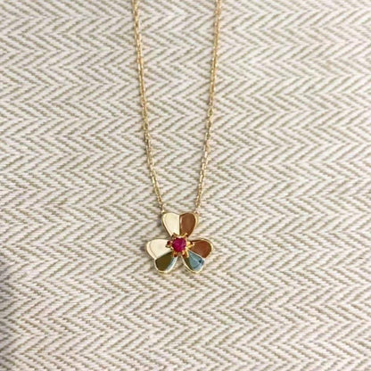 [ORA]FRIVOLE GOLD BLUMENHALSKETTE