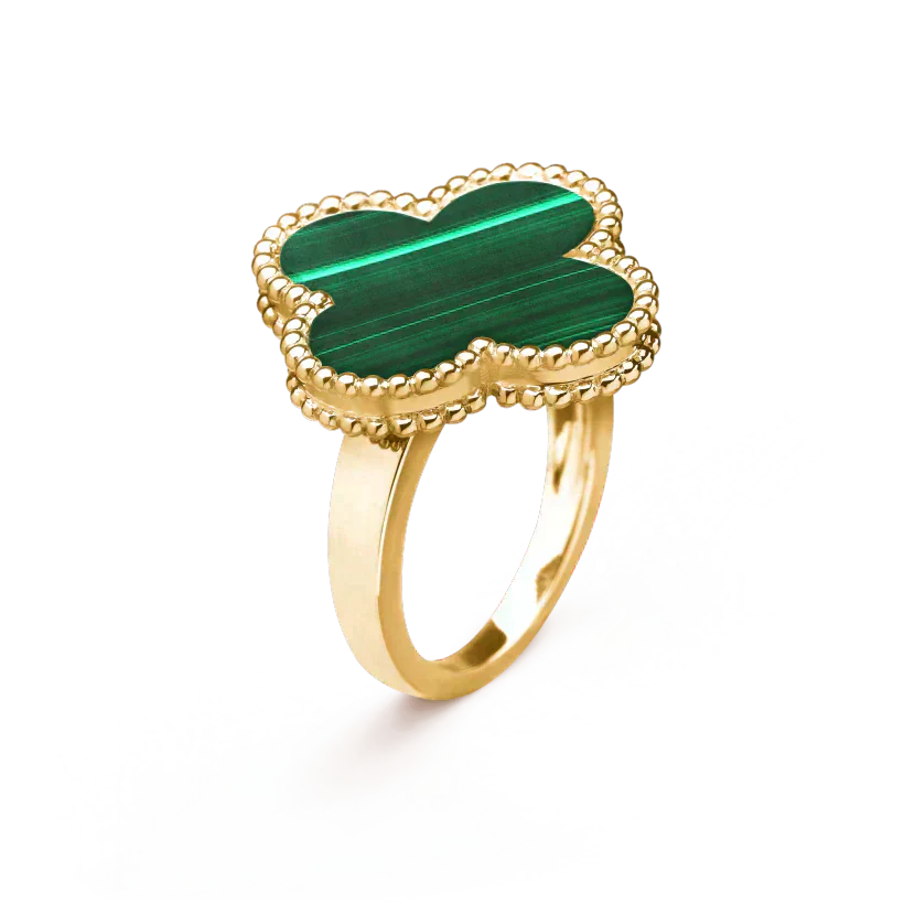 [ORA]CLOVER MALACHITE RING