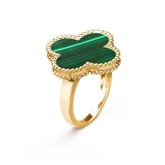 [ORA]CLOVER MALACHITE RING