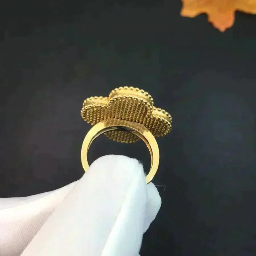 [ORA]CLOVER MALACHITE RING