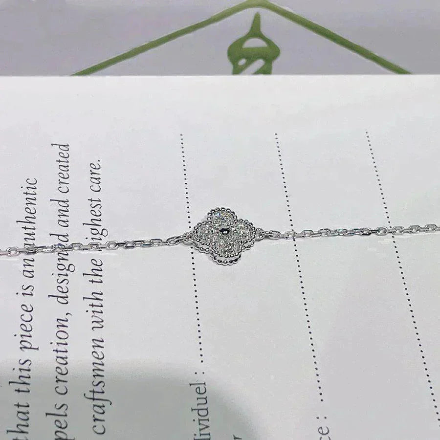 [ORA]CLOVER  SINGLE FLOWER BRACELET SILVER