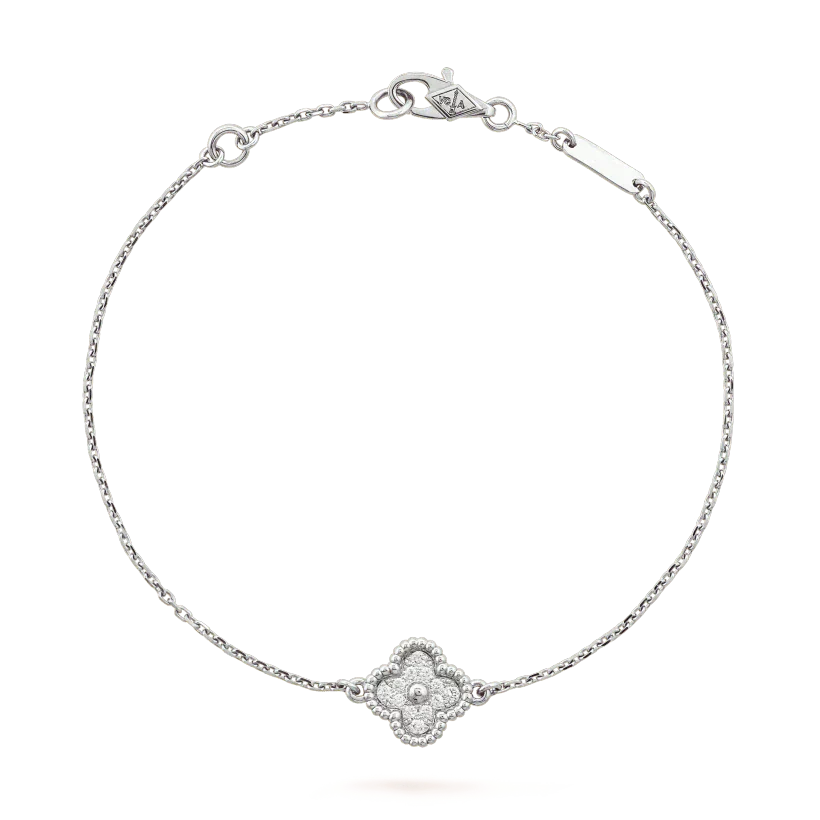 [ORA]CLOVER  SINGLE FLOWER BRACELET SILVER