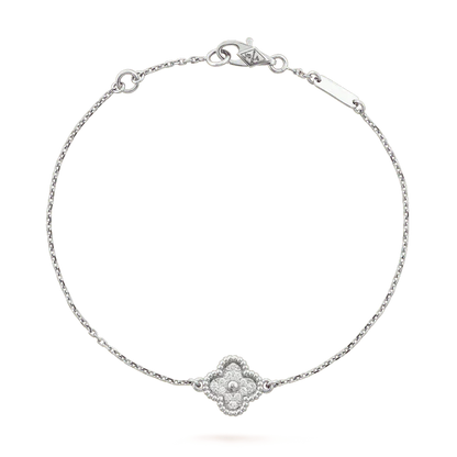 [ORA]CLOVER  SINGLE FLOWER BRACELET SILVER