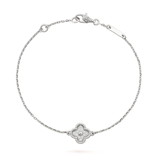 [ORA]CLOVER  SINGLE FLOWER BRACELET SILVER