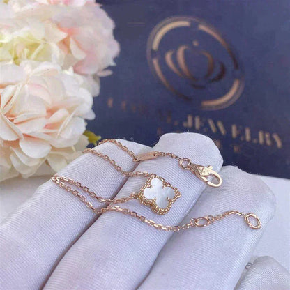 [ORA]CLOVER WHITE MOP SINGLE FLOWER BRACELET