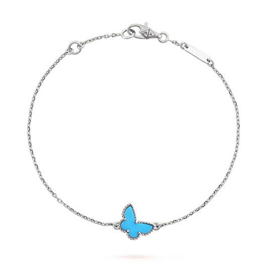 [ORA]BUTTERFLY TURQUOISE BUTTERFLY BRACELET SILVER