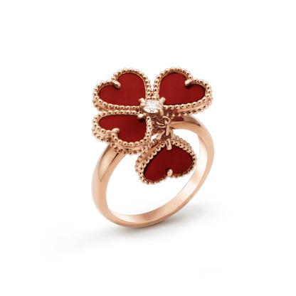 [ORA]SWEET CLOVER CARNELIAN RING