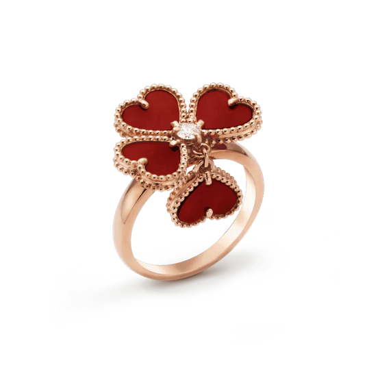 [ORA]SWEET CLOVER CARNELIAN RING