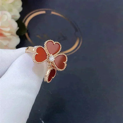[ORA]SWEET CLOVER CARNELIAN RING