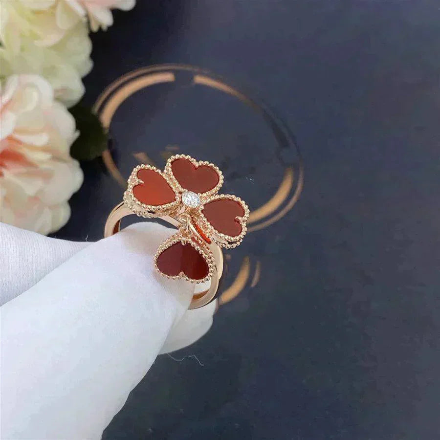 [ORA]SWEET CLOVER CARNELIAN RING