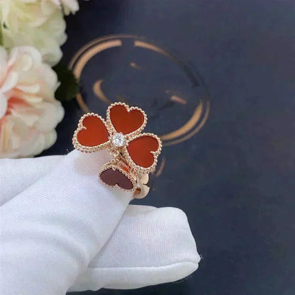 [ORA]SWEET CLOVER CARNELIAN RING