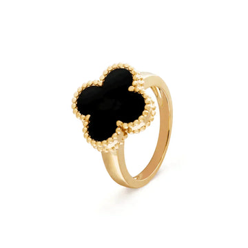 [ORA]CLOVER ONYX RING