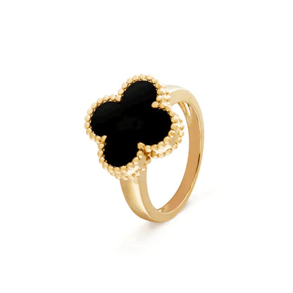 [ORA]CLOVER ONYX RING