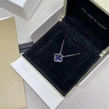 [ORA]CLOVER 15MM PIETERSITE NECKLACE SILVER