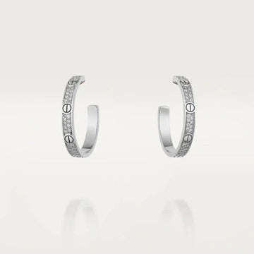 [ORA]LOVE DIAMOND SILVER HOOP EARRINGS